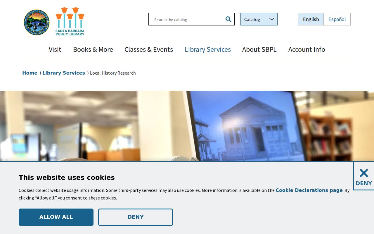 Santa Barbara people search local history request resource
