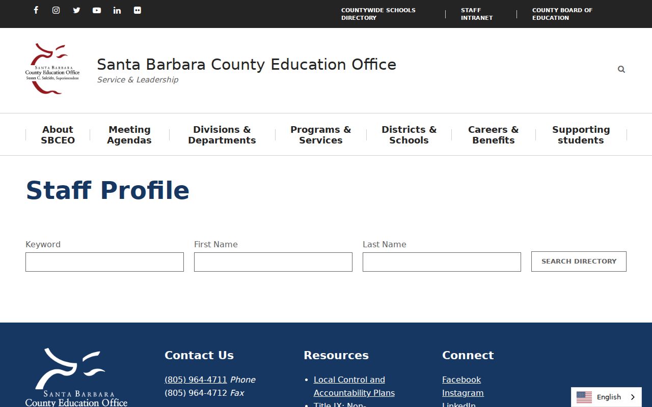 Santa Barbara people directories SBCEO staff profile search