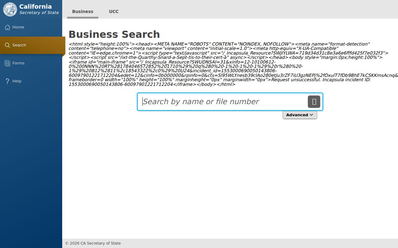 Santa Barbara public records search in California bizfile Online